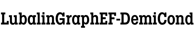 LubalinGraphEF-DemiCond font preview
