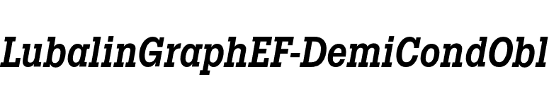 LubalinGraphEF-DemiCondObl font preview