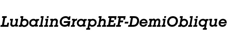 LubalinGraphEF-DemiOblique font preview