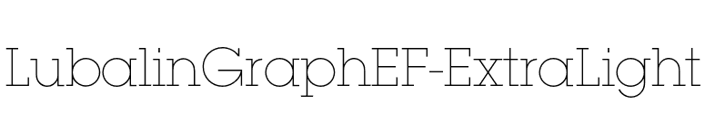 LubalinGraphEF-ExtraLight font preview