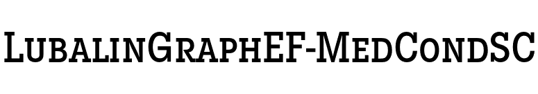 LubalinGraphEF-MedCondSC font preview