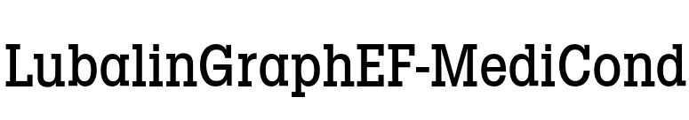 LubalinGraphEF-MediCond font preview