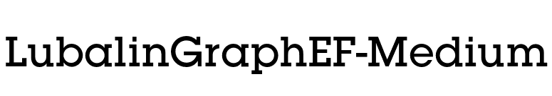 LubalinGraphEF-Medium font preview