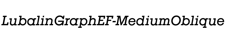 LubalinGraphEF-MediumOblique font preview