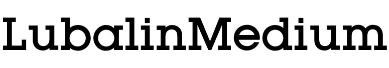 LubalinMedium font preview