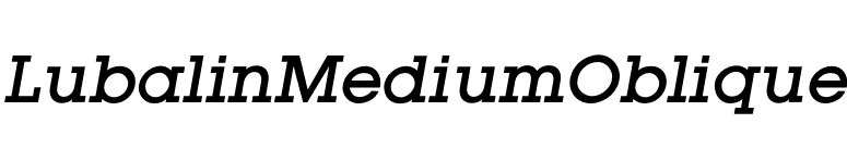 LubalinMediumOblique font preview