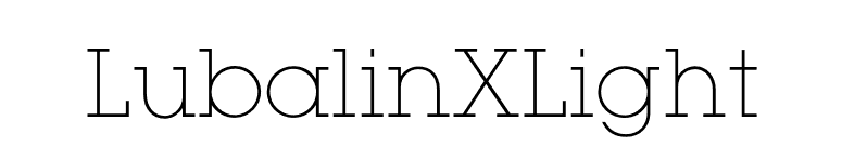 LubalinXLight font preview
