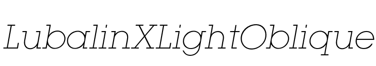 LubalinXLightOblique font preview