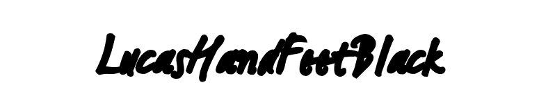 LucasHandFeetBlack font preview