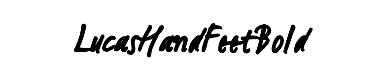 LucasHandFeetBold font preview