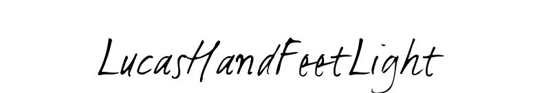LucasHandFeetLight font preview