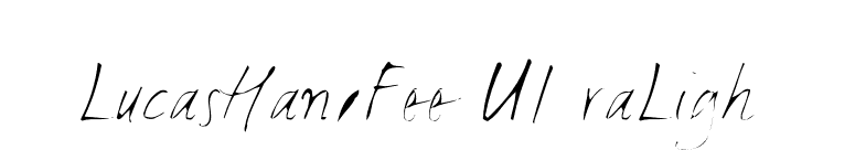 LucasHandFeetUltraLight font preview