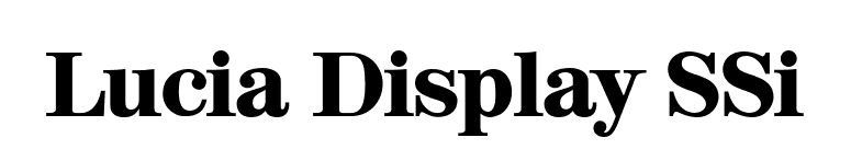 Lucia Display SSi font preview