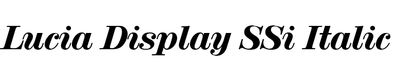 Lucia Display SSi Italic font preview