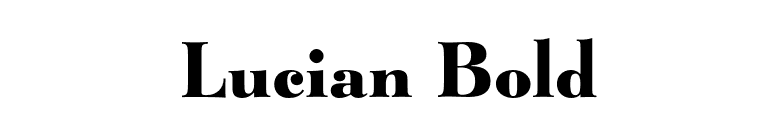 Lucian Bold font preview