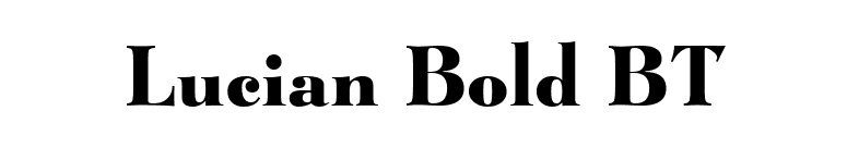 Lucian Bold BT font preview