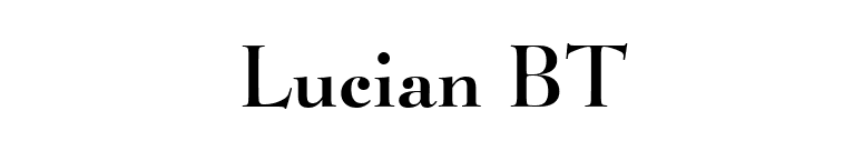 Lucian BT font preview