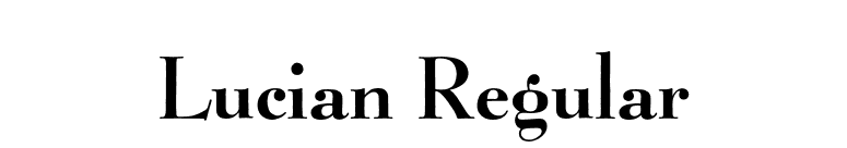 Lucian Regular font preview