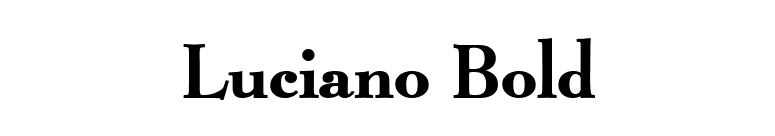 Luciano Bold font preview