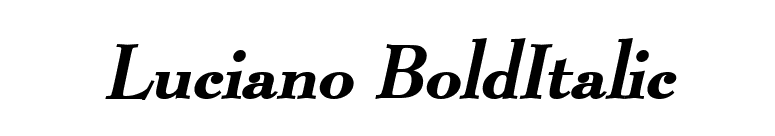 Luciano BoldItalic font preview