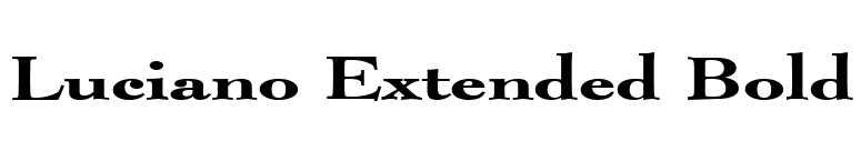 Luciano Extended Bold font preview