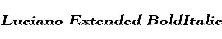 Luciano Extended BoldItalic font preview