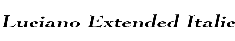 Luciano Extended Italic font preview