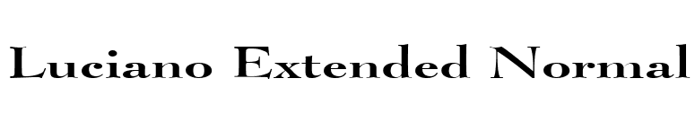 Luciano Extended Normal font preview