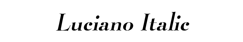 Luciano Italic font preview