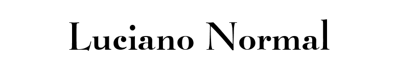 Luciano Normal font preview