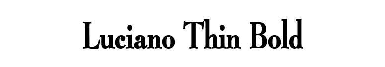 Luciano Thin Bold font preview
