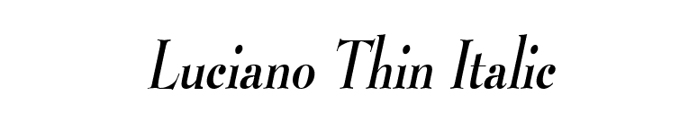 Luciano Thin Italic font preview