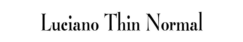 Luciano Thin Normal font preview