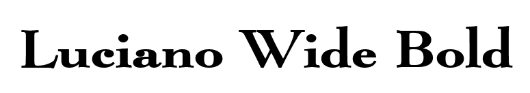 Luciano Wide Bold font preview