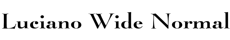 Luciano Wide Normal font preview