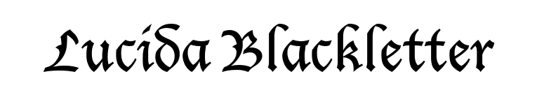 Lucida Blackletter font preview