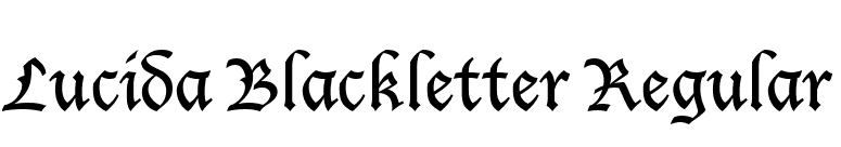 Lucida Blackletter Regular font preview