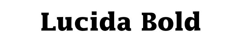 Lucida Bold font preview