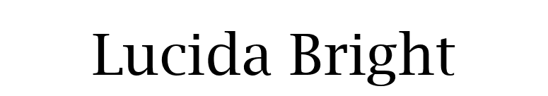 Lucida Bright font preview