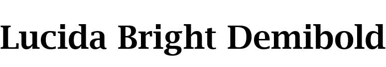 Lucida Bright Demibold font preview