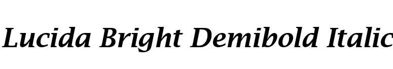Lucida Bright Demibold Italic font preview