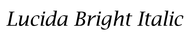 Lucida Bright Italic font preview