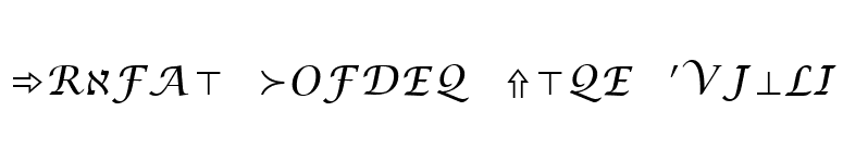 Lucida Bright Math Symbol font preview