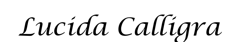 Lucida Calligra font preview