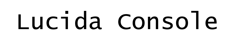 Lucida Console font preview