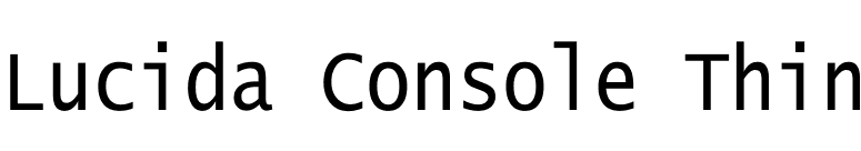 Lucida Console Thin font preview
