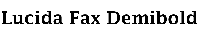 Lucida Fax Demibold font preview