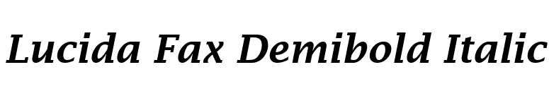 Lucida Fax Demibold Italic font preview