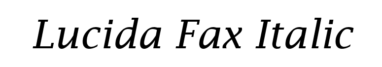 Lucida Fax Italic font preview
