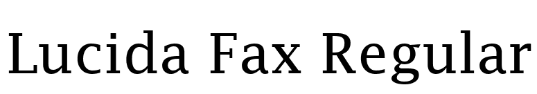 Lucida Fax Regular font preview